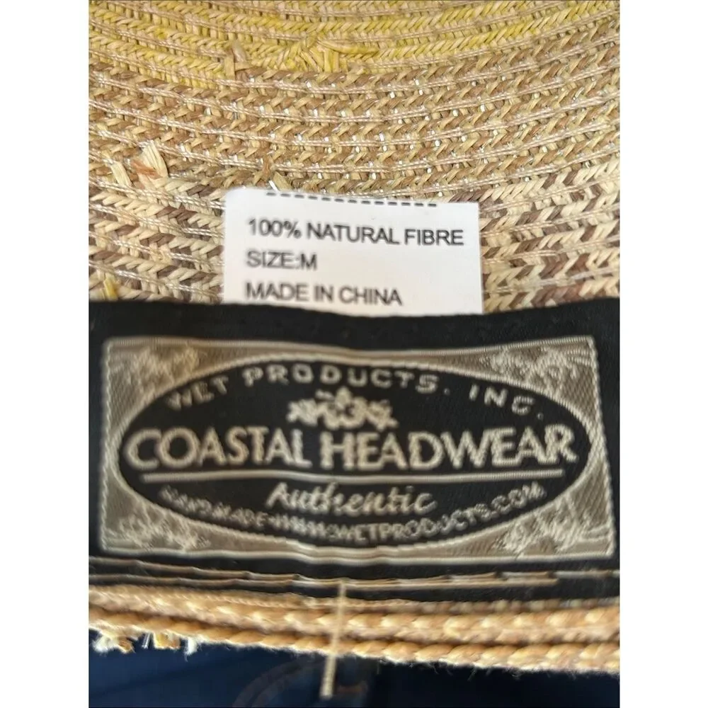 🏝️ Wide Brim Straw Sun Hat 👒 Tiki Beads Packable!